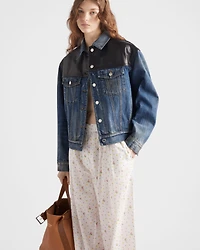 Floral print cotton batiste pants