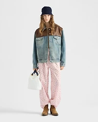 Floral print batiste pants
