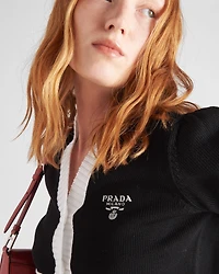 Cropped cotton cardigan