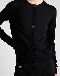 Superfine wool cardigan