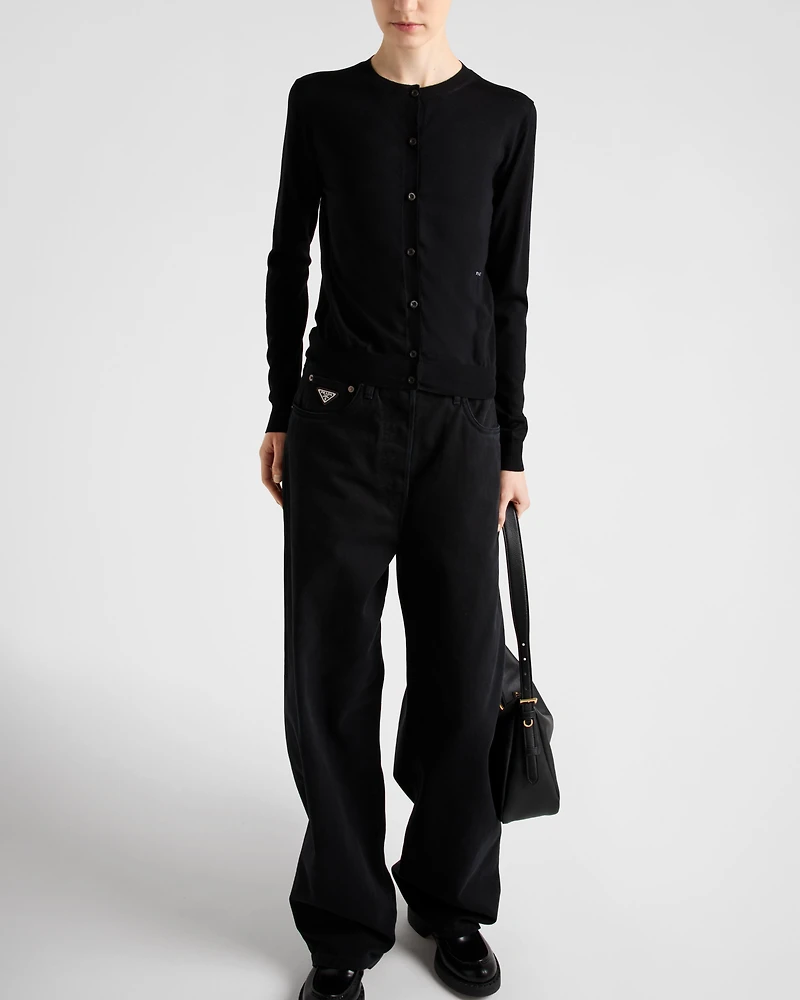 Superfine wool cardigan
