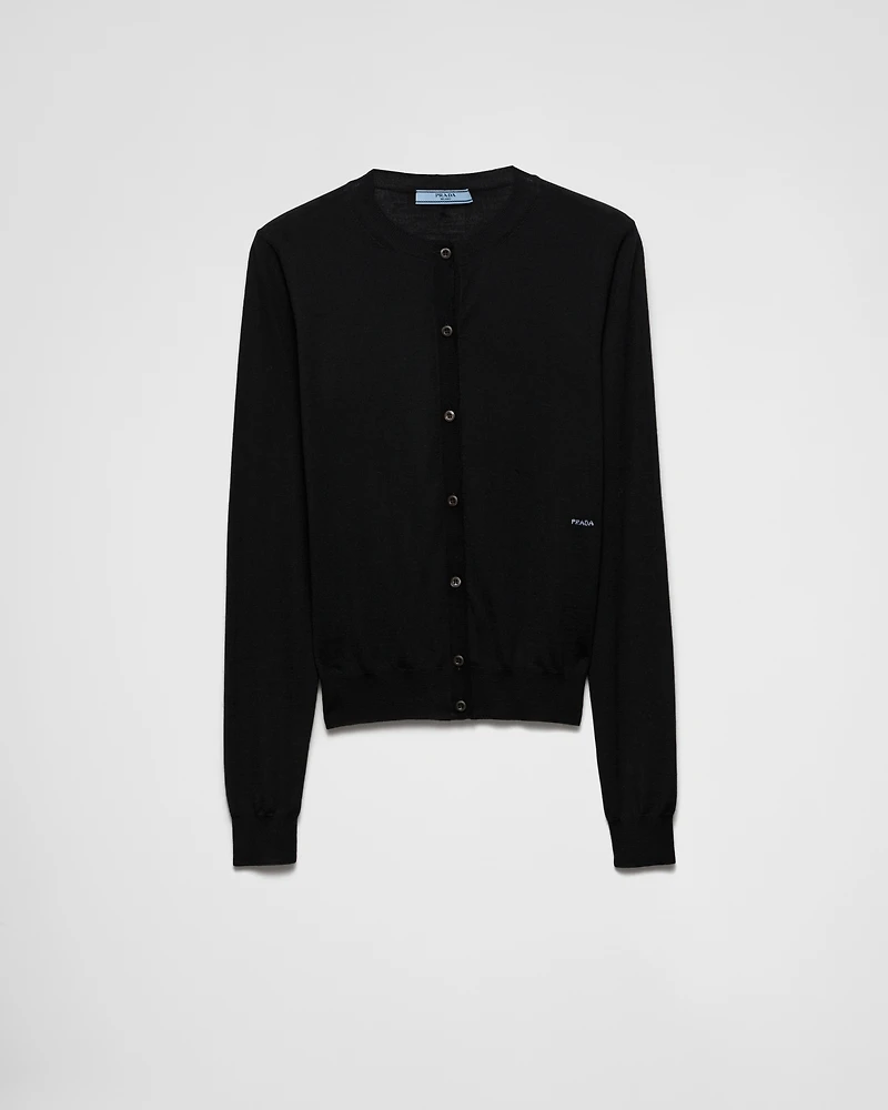 Superfine wool cardigan