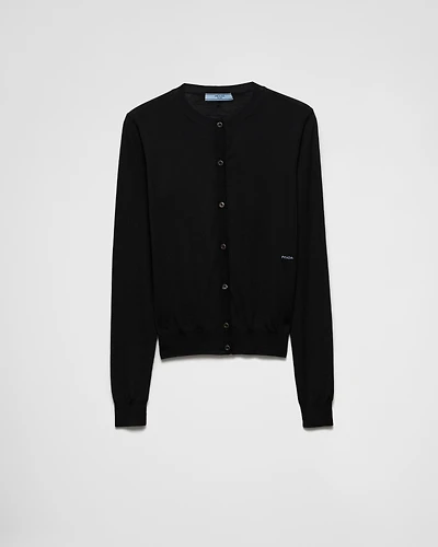 Superfine wool cardigan