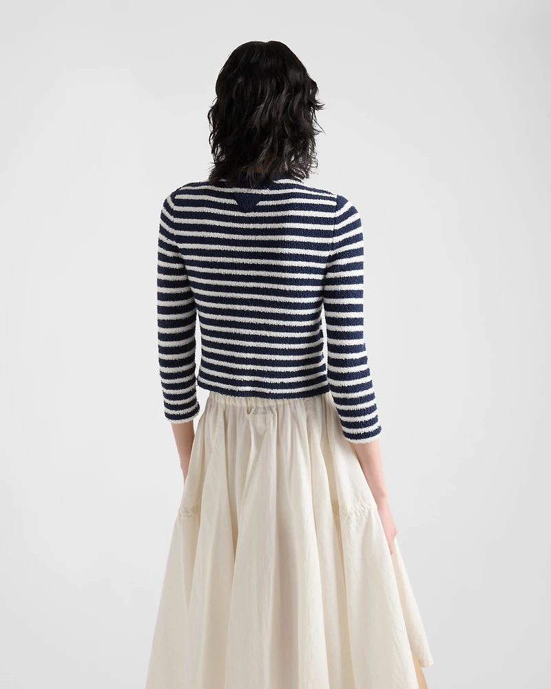 Cotton bouclé cardigan