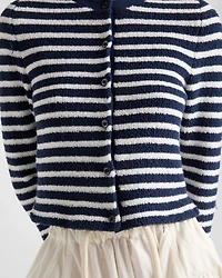 Cotton bouclé cardigan