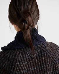 Mouliné wool cardigan