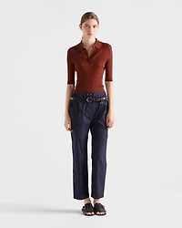 Cotton poplin pants