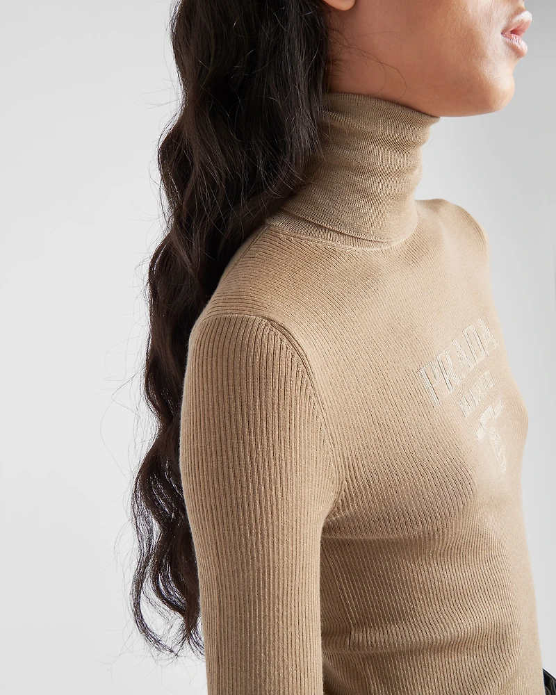 Superfine wool turtleneck sweater