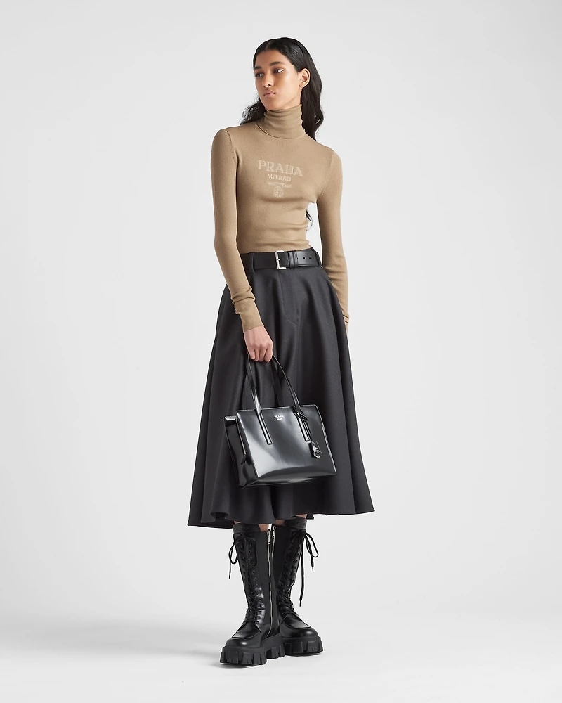 Superfine wool turtleneck sweater