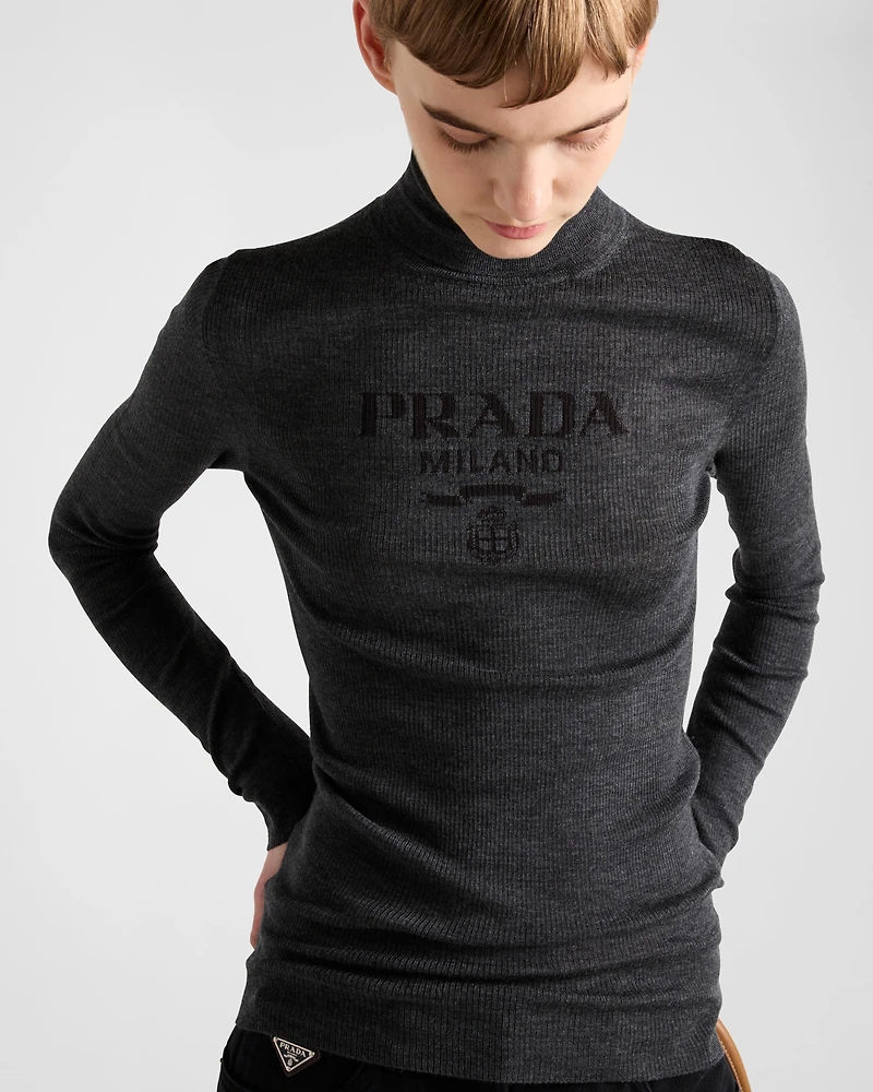 Superfine wool turtleneck sweater