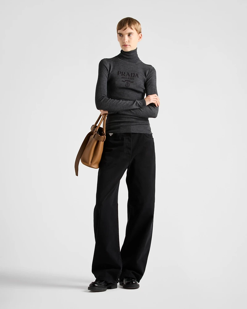 Superfine wool turtleneck sweater