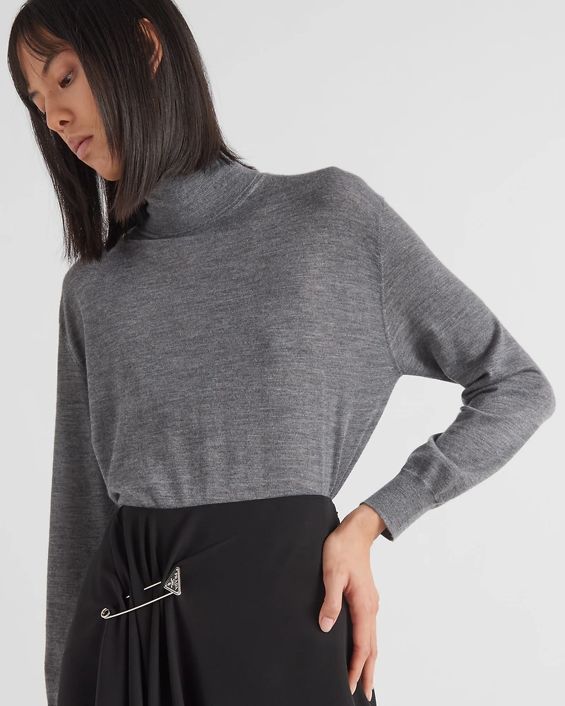 Cashmere and wool turtleneck sweater