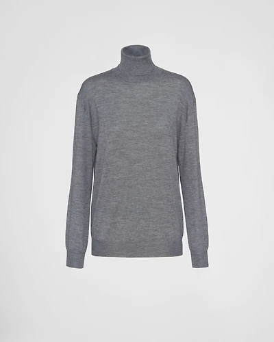 Cashmere and wool turtleneck sweater