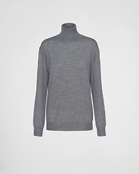 Cashmere and wool turtleneck sweater