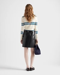 Striped wool turtleneck sweater