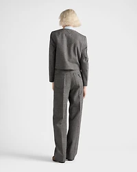 Prince of Wales check mouliné wool pants