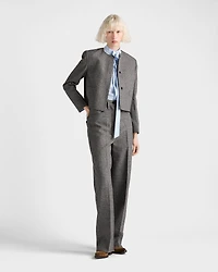 Prince of Wales check mouliné wool pants