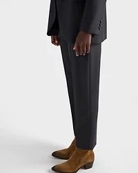 Wool gabardine pants with pin