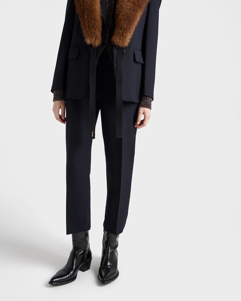 Wool rush stitch pants