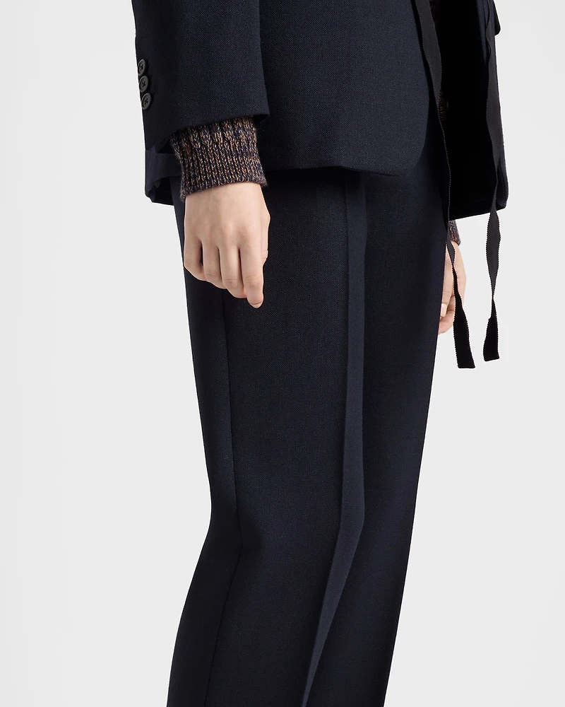 Wool rush stitch pants