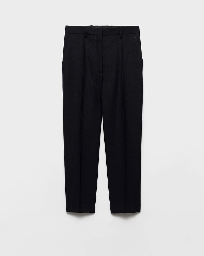 Wool rush stitch pants