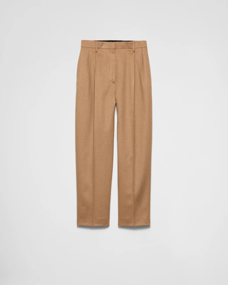 Camel-hair pants