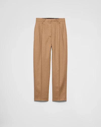 Camel-hair pants