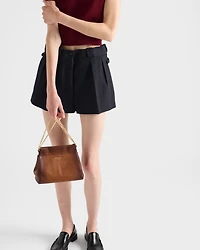 Chevron wool shorts