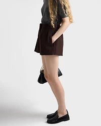 Chevron wool shorts