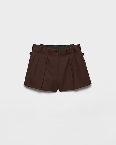 Chevron wool shorts