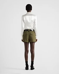 Washed chevron shorts