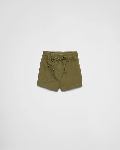 Washed chevron shorts