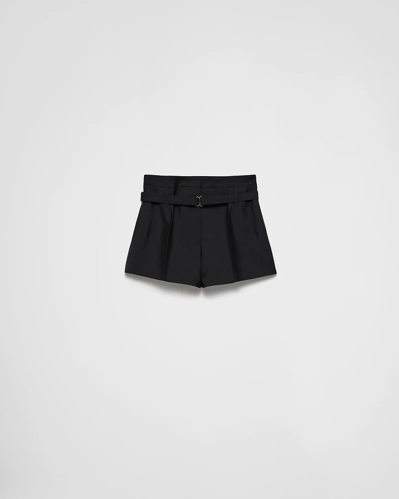 Kid mohair shorts