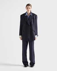 Wool pinstripe pants