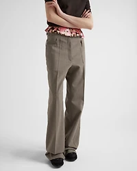 Technical wool pants with belt