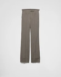 Technical wool pants with belt