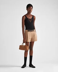 Silk tank top with logo