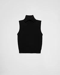 Cashmere turtleneck vest