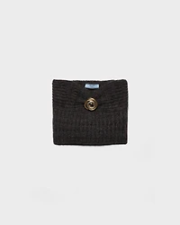 Wool and cashmere bandeau top with brooch