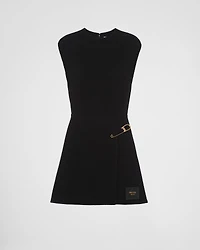 Washed twill minidress with safety pin
