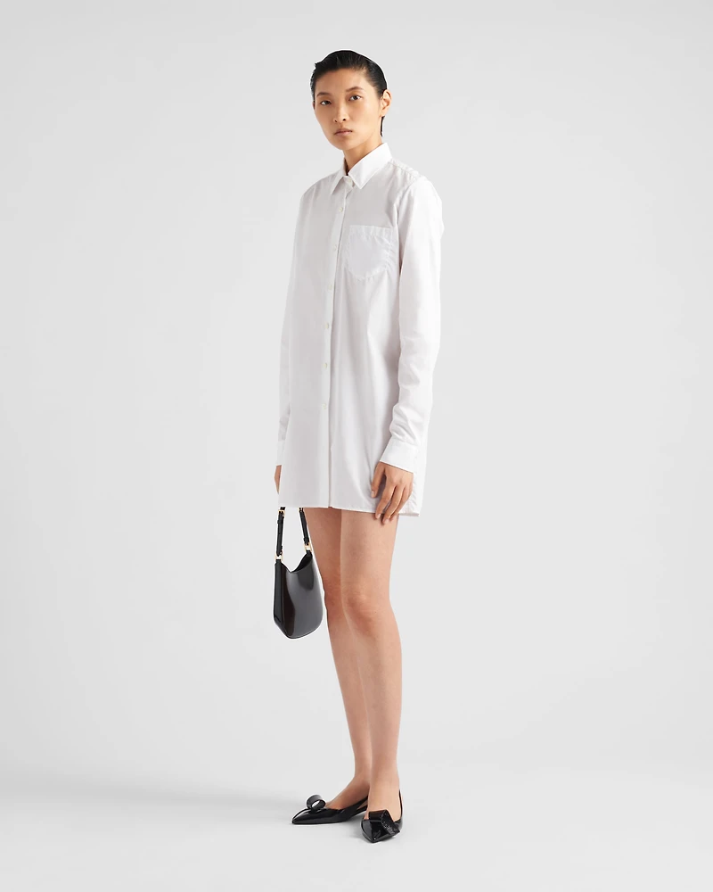 Poplin mini shirtdress