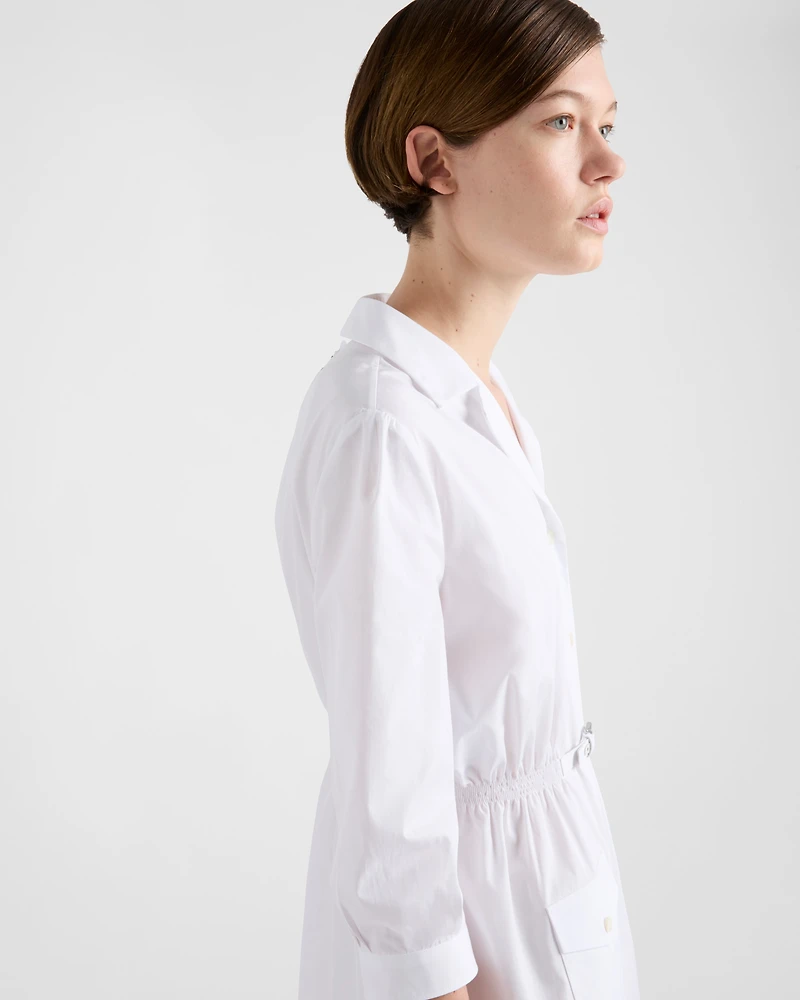 Poplin mini-dress