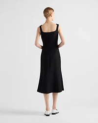 Embroidered cady dress