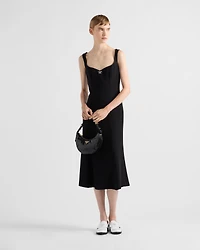 Embroidered cady dress