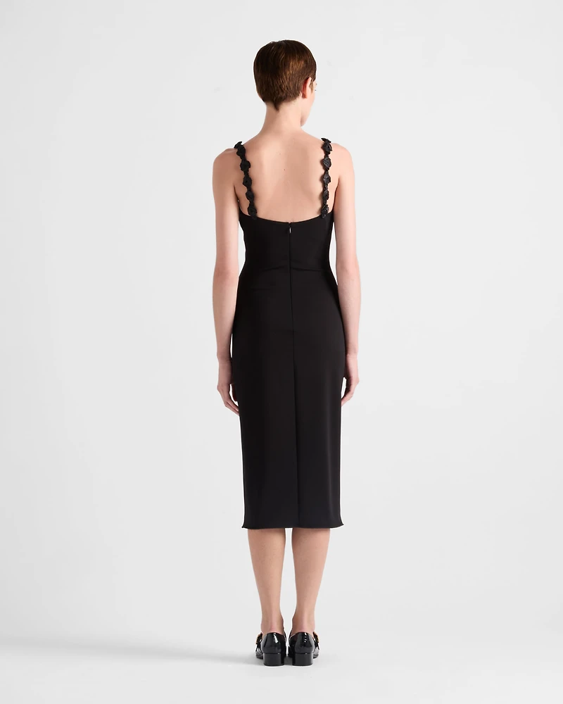 Interlock crêpe dress