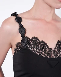 Interlock crêpe dress