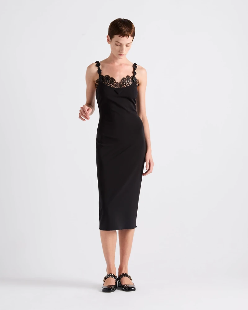 Interlock crêpe dress