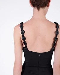 Interlock crêpe dress