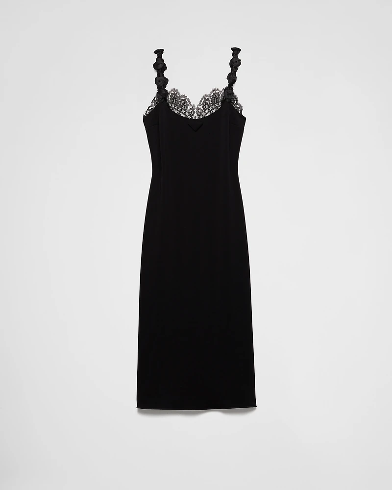 Interlock crêpe dress