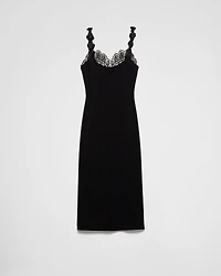 Interlock crêpe dress
